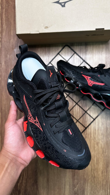 Mizuno pro 13 - Preto e vermelho